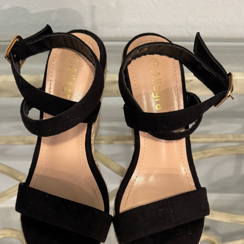 Elegant Black Women's Sandals by Allegra K Sz 8.5